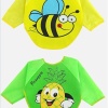 diamondstar 2 Adet Su Geçirmez Ananas Ve Arı Desen Bebek Mama Önlüğü 6-24 Ay