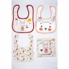 Tavşan Temalı Kare 3 Parça Microfiber Mama Önlüğü Kendi Kutusunda (su Geçirmez) Çıtçıtlı