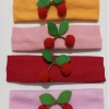 LASTİKLİ KİRAZLI KIZ BANDANA SETİ