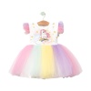 Baskılı UNICORN Kız Elbise 1/4 yaş
