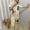 Erkek Çocuk Baskılı Kapşonlu 2/8 Yaş  Eşofman Takımı