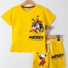 Mickey ve Arkadaşları Baskılı Erkek Çocuk Şortlu Alt Üst Takım