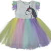 Baskılı UNICORN Kız Elbise 1/8 yaş
