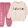 Bisiklet Yaka Uzun Kollu Minnie Mouse Baskılı Kız Çocuk Sweatshirt ve Eşofman Alt 2li Takım