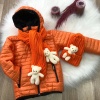Unisex Çocuk Su Ve Rüzgar Geçirmez Bere Atkılı Mont