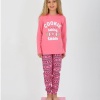 Kız Çocuk Uzun Kollu %100 Pamuklu Pijama Takımı 2/5 Yaş