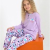 Kız Çocuk Love Me Baklı Uzun Kollu %100 Pamuklu Düğme Detaylı Pijama Takımı  2/5 Yaş
