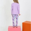 Kız Çocuk Love Me Baklı Uzun Kollu %100 Pamuklu Düğme Detaylı Pijama Takımı  2/5 Yaş