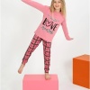 Kız Çocuk Uzun Kollu %100 Pamuklu Düğmeli Pijama Takımı 2/5 Yaş