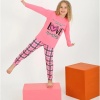 Kız Çocuk Uzun Kollu %100 Pamuklu Düğmeli Pijama Takımı 2/5 Yaş