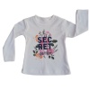 Kız Çocuk Bisiklet Yaka Çiçek Baskılı Sweatshirt