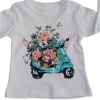 Kız Çocuk Bisiklet Yaka Çiçek Baskılı Sweatshirt