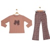 Bebe Yakalı Triko Leopar Taytlı 2 Li Takım 4/12 Yaş