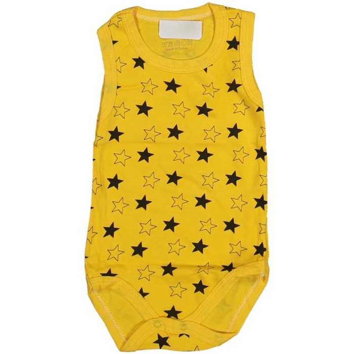 DİAMONDSTAR  UNISEX 0/9 AY İNTERLOK YENİ YILDIZ BADİ