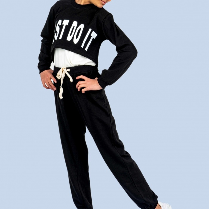 diamondstar Baskılı 3 lü Sweatshirt Takım 9-12 Yaş