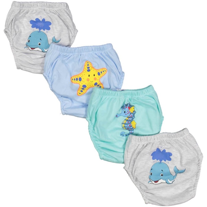 UNISEX 1/3 YAŞ HAYVAN BASKILI DENİZ ALIŞTIRMA KÜLOT