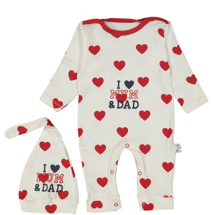 DİAMONDSTAR ERKEK 3/12 AY KALPLİ MUM DAD TULUM