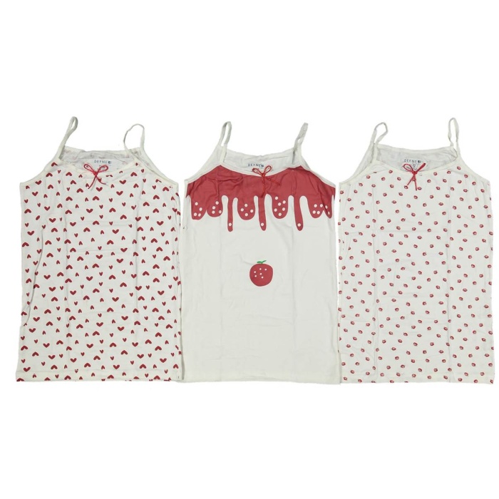 DİAMONDSTAR KIZ 3/12 YAŞ KARIŞIK DESENLİ  ATLET SET