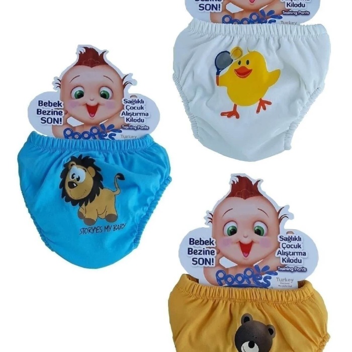 UNISEX 1/3 YAŞ HAYVAN BASKILI DENİZ ALIŞTIRMA KÜLOT