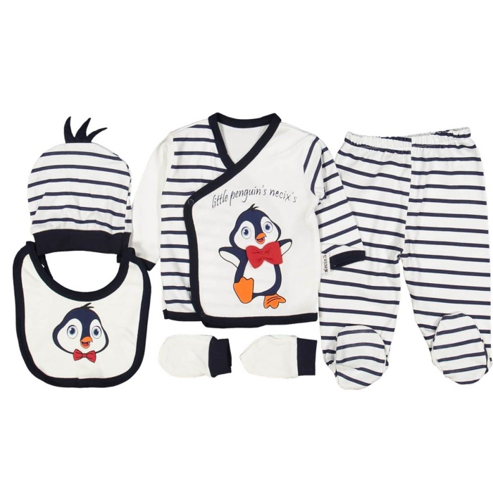 DİAMONDSTAR ERKEK 3/3 AY PENGUEN BASKILI 5LI SET