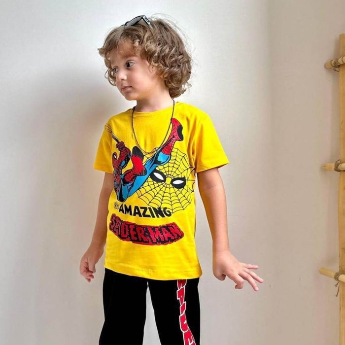 Marvel baskılı spiderman Süpermen  karakterli alt üst erkek çocuk aşofman takım
