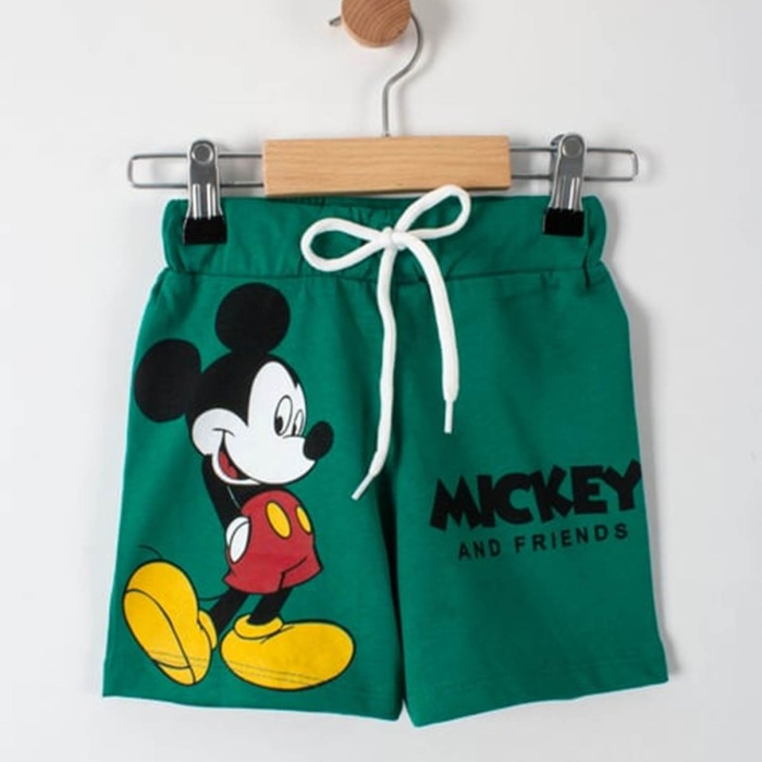 Mickey ve Arkadaşları Baskılı Erkek Çocuk Şortlu Alt Üst Takım
