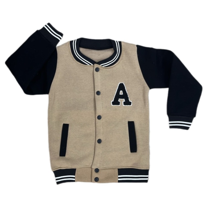 Erkek Çocuk Standart Kalıp Nakış Detaylı Fermuarlı  Sweatshirt