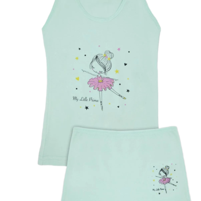 KIZ 3/12 YAŞ KARIŞIK DESENLİ ATLET VE BOXER SET