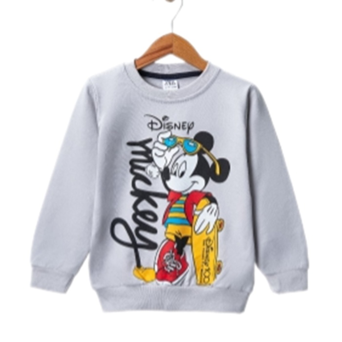 Erkek Çocuk Bisiklet Yaka Baskılı Sweatshirt 2/8 Yaş
