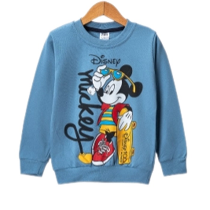 Erkek Çocuk Bisiklet Yaka Baskılı Sweatshirt 2/8 Yaş