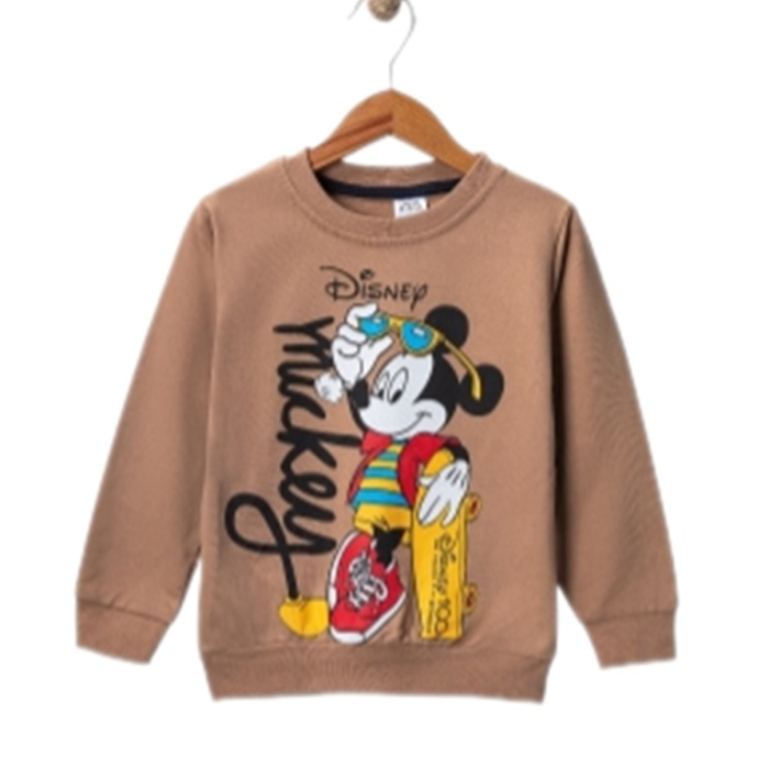 Erkek Çocuk Bisiklet Yaka Baskılı Sweatshirt 2/8 Yaş