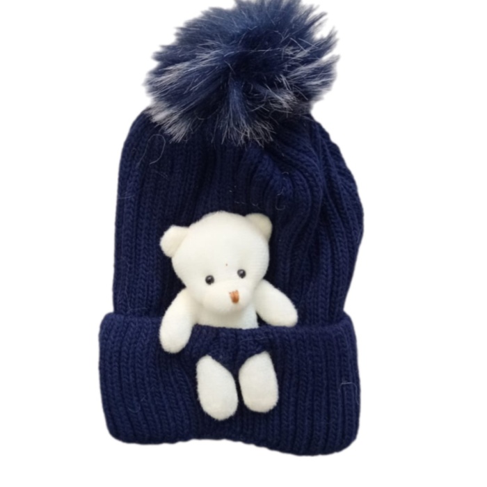 Unisex Çocuk Ayıcıklı Bere 4/14 yaş