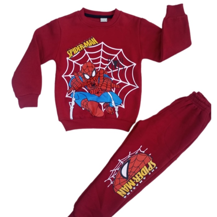 Erkek Çocuk Spiderman Baskılı 5/8 Yaş Eşofman Takımı