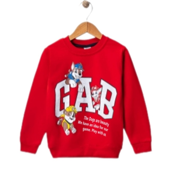 Erkek Çocuk Bisiklet Yaka Baskılı Sweatshirt