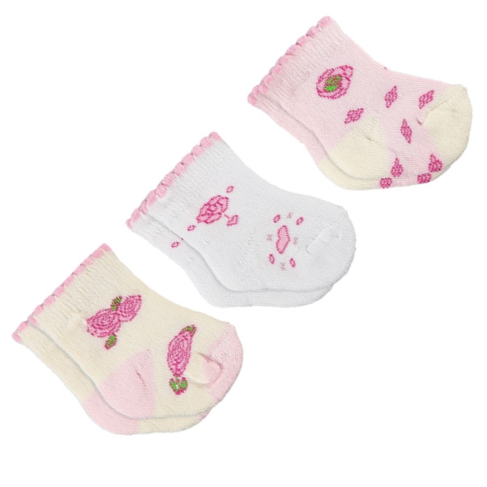Kız Bebe Havlu Üçlü Set 1 Ay,6 Ay Çorap