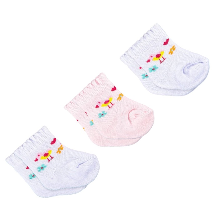 Kız Bebe Havlu Üçlü Set 1 Ay,6 Ay Çorap
