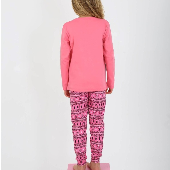 Kız Çocuk Uzun Kollu %100 Pamuklu Pijama Takımı 2/5 Yaş