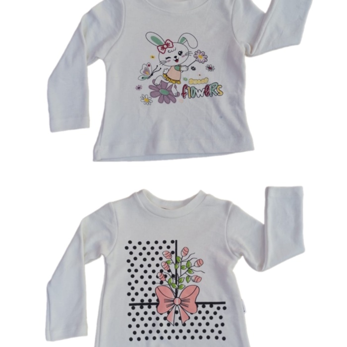 Kız Çocuk Bisiklet Yaka Baskılı Sweatshirt 2/5 yaş