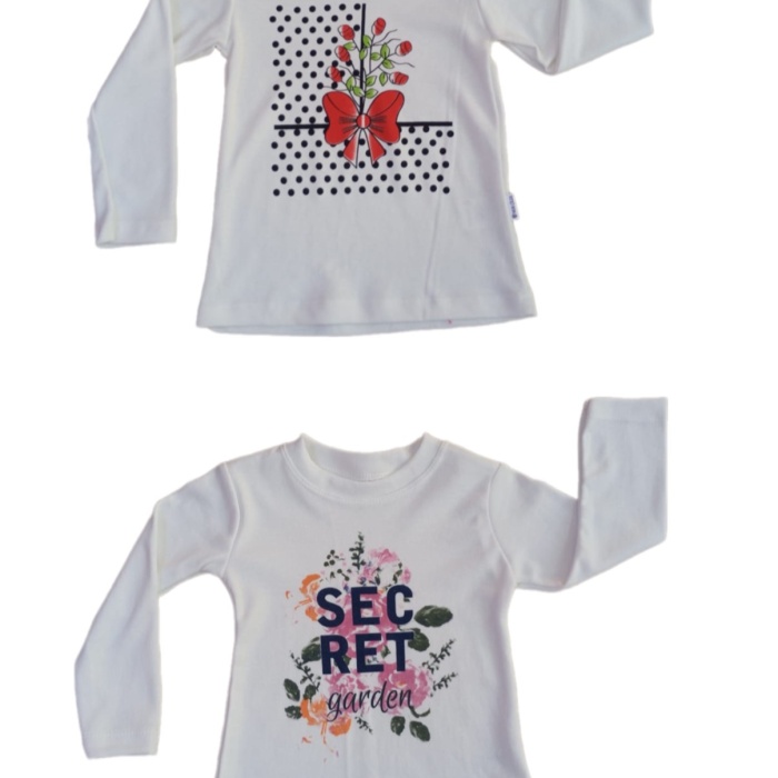 Kız Çocuk Bisiklet Yaka Baskılı Sweatshirt 2/5 yaş