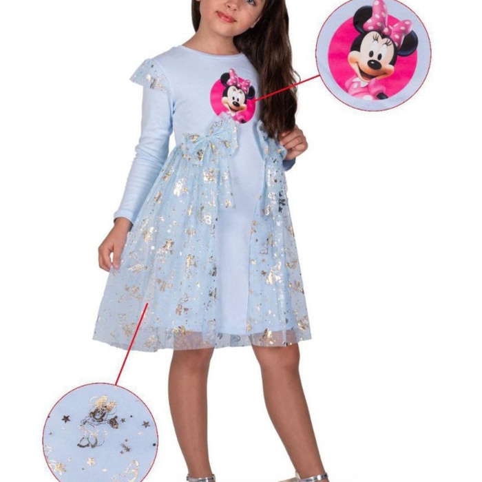 Kız Çocuk Mickey Parti Kıyafeti Dogum Günü ve Gösteri Kostümü Elbisesi