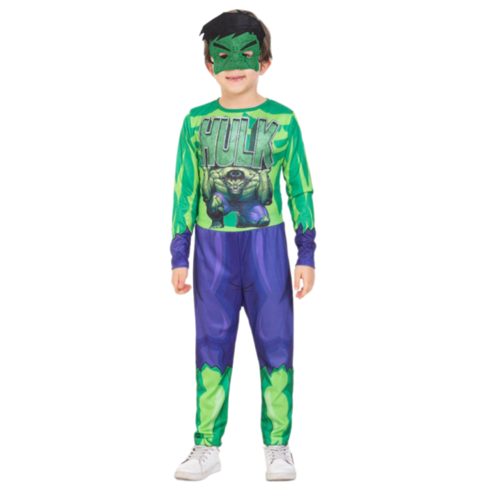 Erkek Çocuk Hulk Desenli Kostümü
