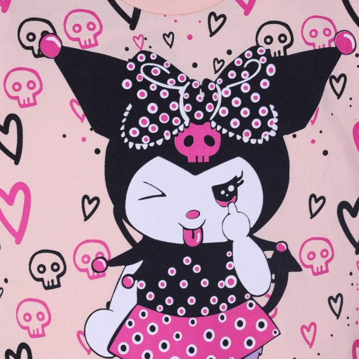 Kuromi Baskılı Kız Çocuk Şortlu Takım 3/6 yaş