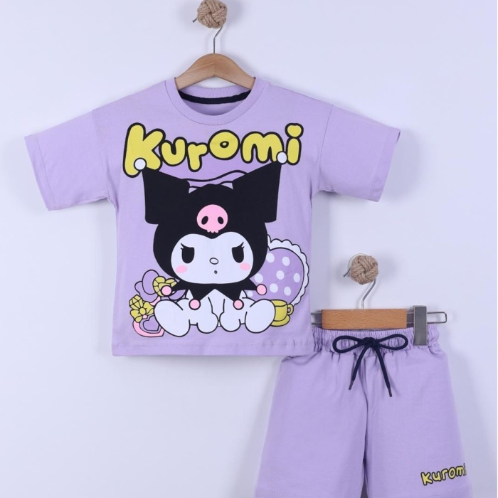 Karekter Baskılı Kız Çocuk T-Shirt Şort Takım 3/6 yaş