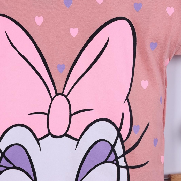 Kalp Baskılı Kız Çocuk T-Shirt Şort Takım 3/6 yaş