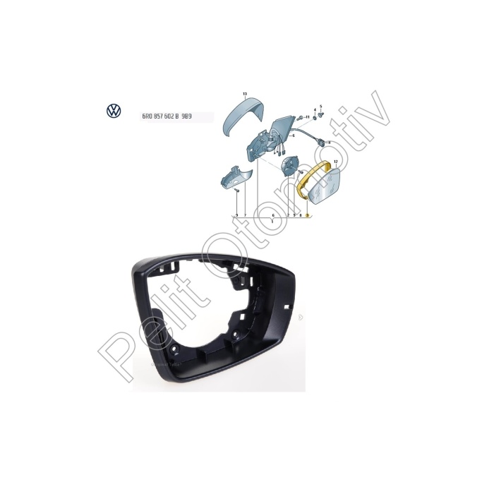 Vw Polo Ayna Çerçevesi Sağ (2010-2020) 6r0857602b