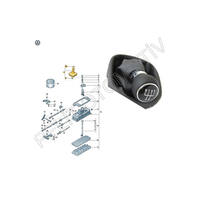 Caddy Vites Topuzu Ve Körüğü 5 Ileri 1t0711113r 2k0711113