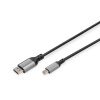 DIGITUS Mini DP to DP, 8K@60Hz, mini DP to DP; DP 1.4 Alu housing; Black; 1m