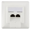 CAT 6 Wall Outlet, Shielded, 2X RJ45