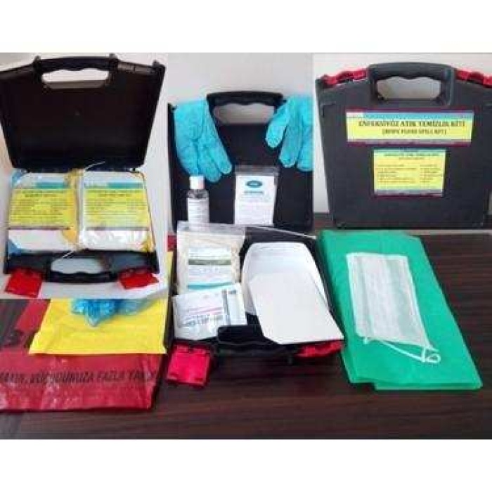 Enfeksiyöz Atık Temizlik Kiti ( 4 kullanım) (Body fluid spill kit