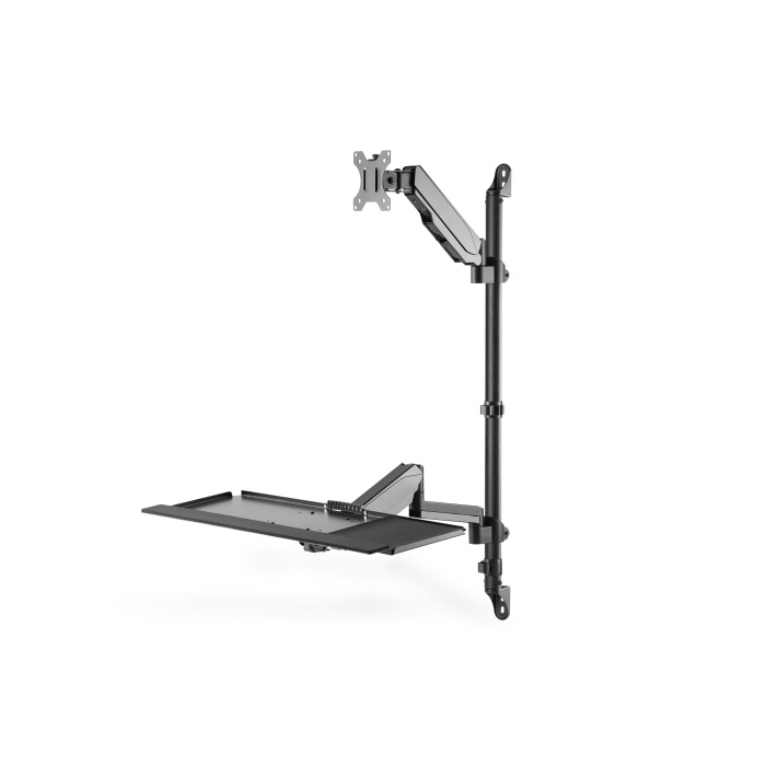 Digitus İş İstasyonları İçin Stant Duvara Çubuk Kanalıyla Monte Edilir Yük Kapasitesi: 1-8 kg Maksimum Ekran Boyutu: 43 cm (17 inç)-81 cm (32 inç)